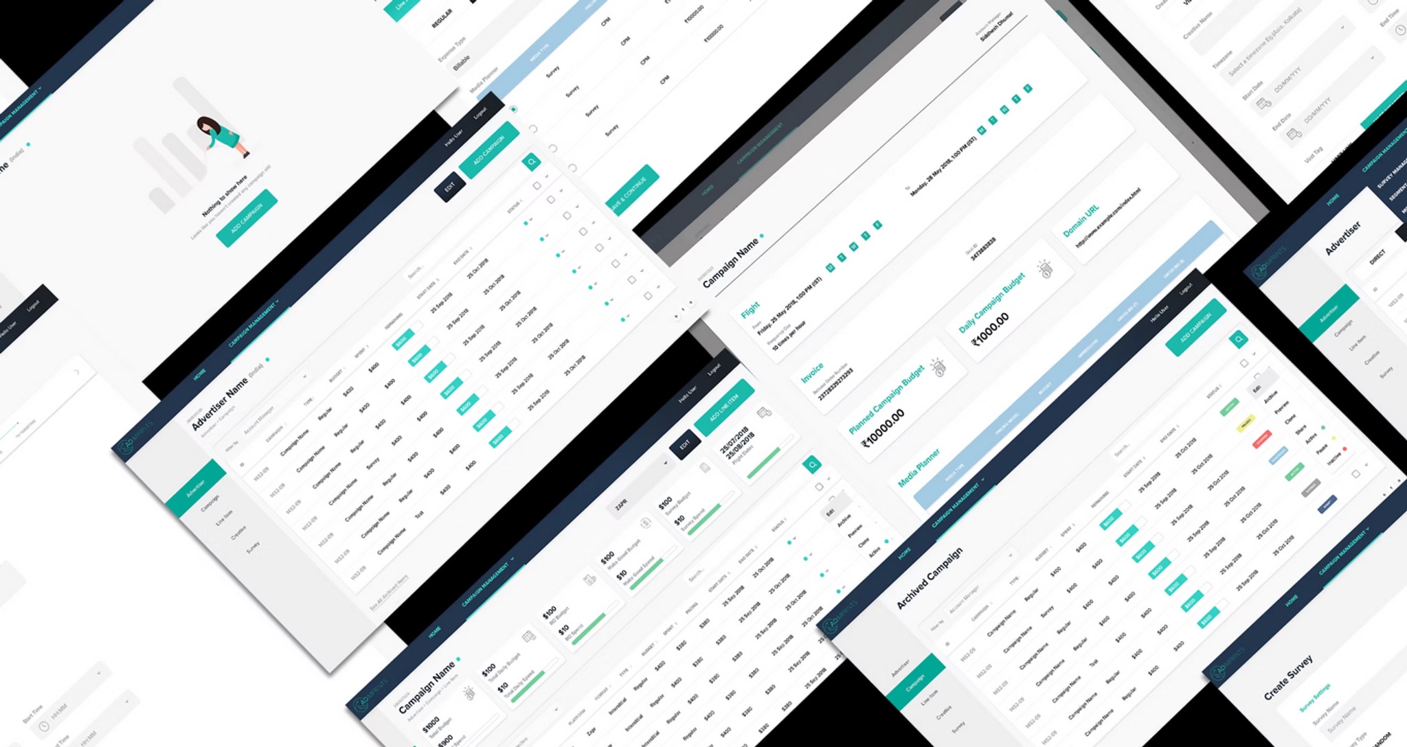 Adimprints final interface designs
