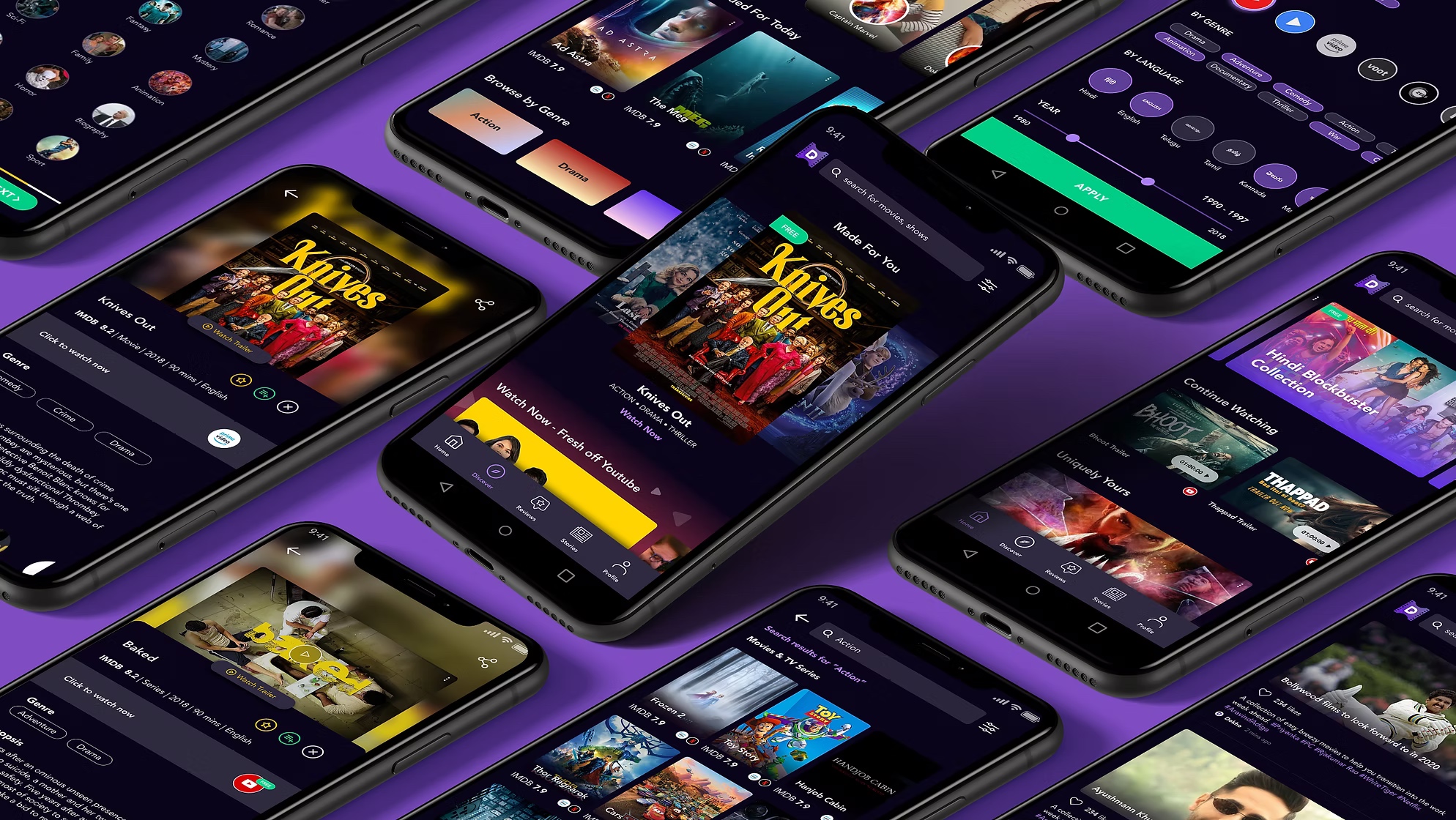 Dekho entertainment discovery experience across mobile screens