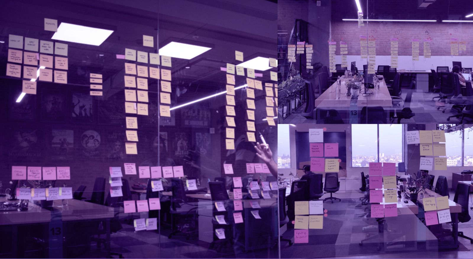 Team research synthesis using sticky notes