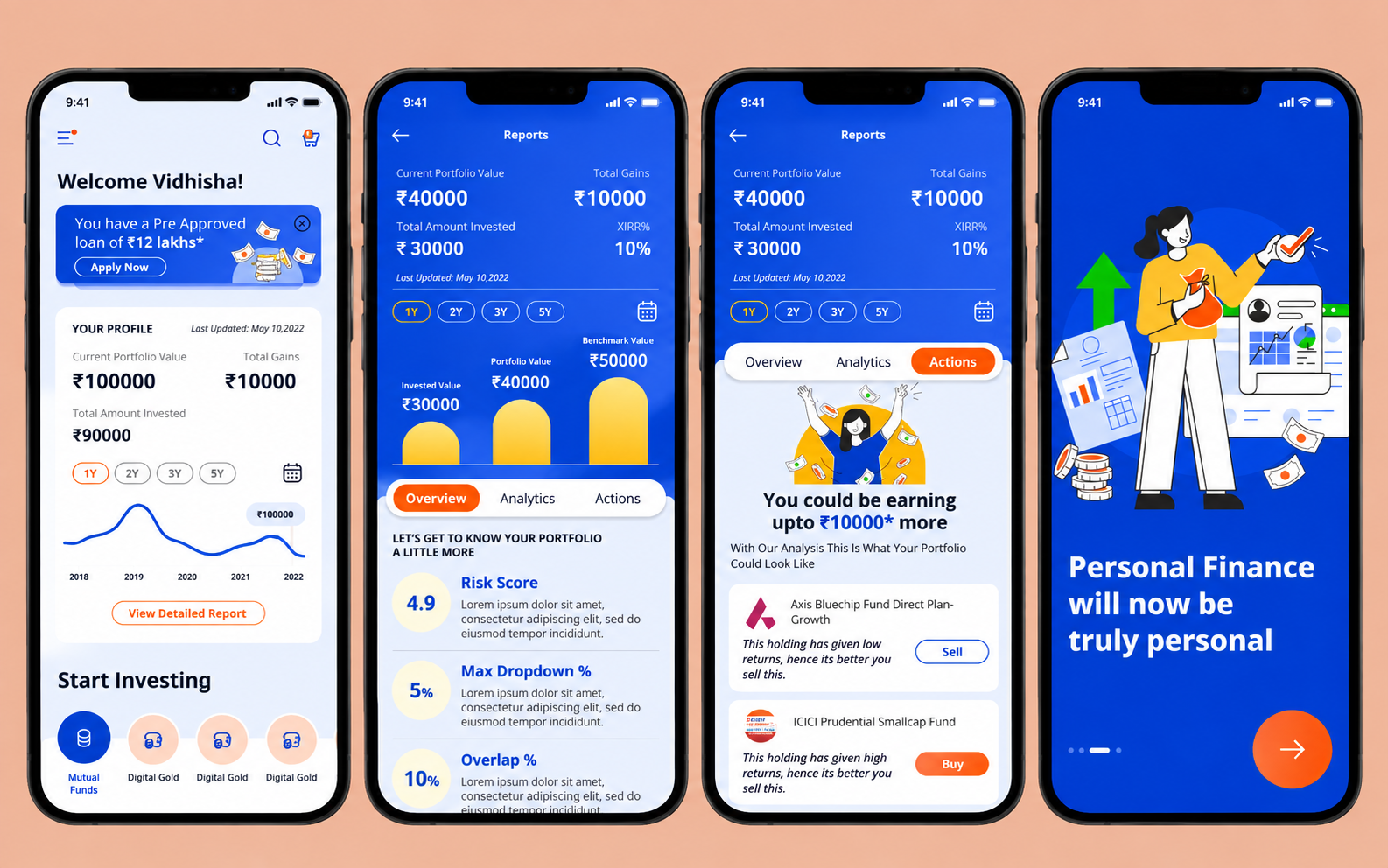 Finezzy loan against investments mobile product